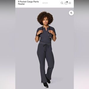 Women's mandala Grey scrub set.